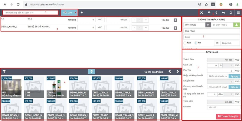 phần mềm quản lý bán hàng mỹ phẩm miễn phí - TrustSales